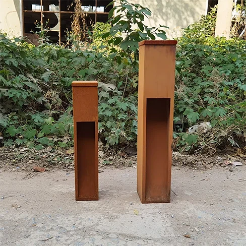 Corten Commercial Light Bollard